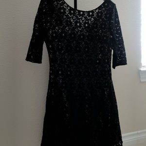 black lace dress